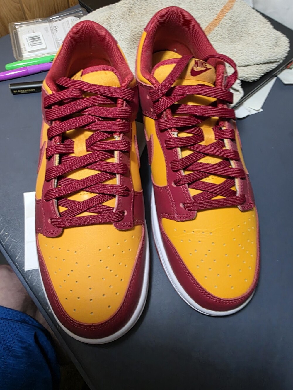 Nike Dunk Low Retro "USC" ,Size 11m Sneakers - Maroon & Yellow New